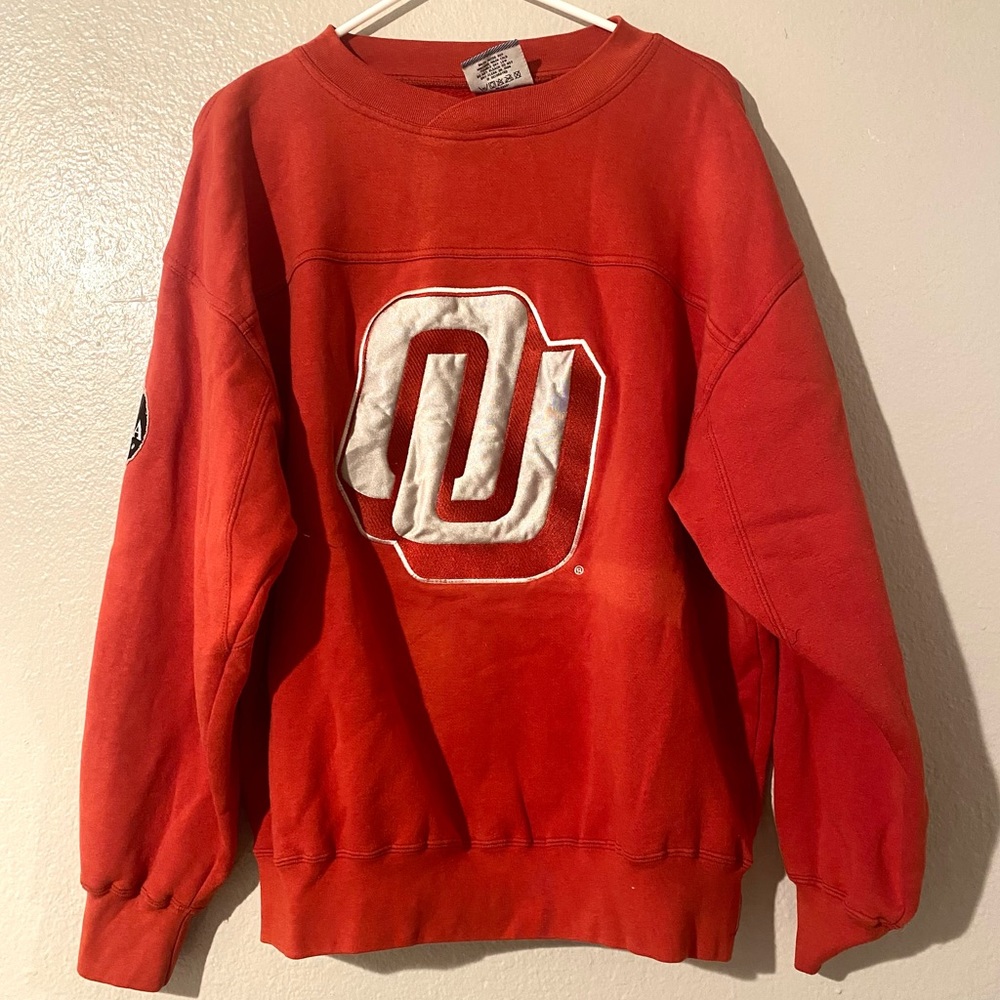 Vintage Oklahoma University (OU) oversized crewneck sweater / large